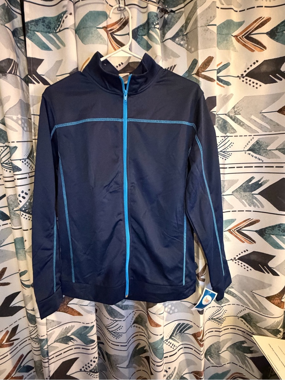 Boys Circo XL/16 Navy Blue Performance Jacket with Light Blue Trim